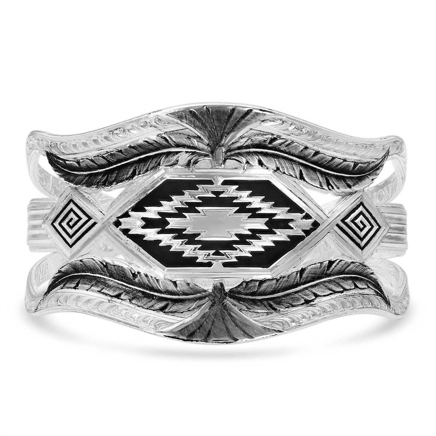 New Montana Silversmiths Women's Courage And Strength Feather Cut Off Bracelet I